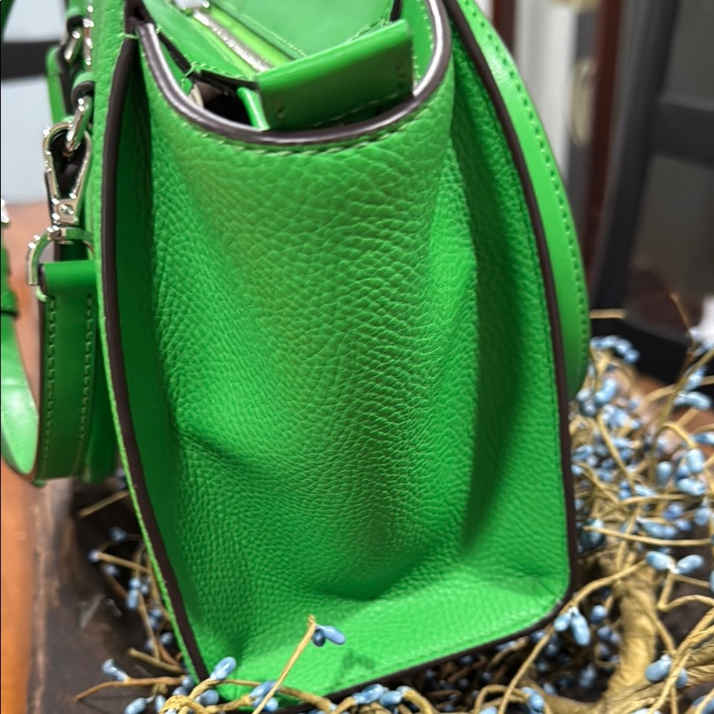 Michael Kors Kelly Green Satchel with Gold Hardware - Picture 3 of 16